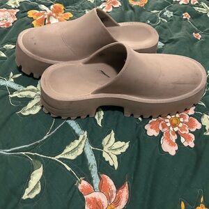 Beige Platform Clogs Jeffrey Campbell